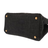 PRADA プラダ カナパ トート ミニ 2WAY ブラック レディース デニム ハンドバッグ ABランク 中古 銀蔵