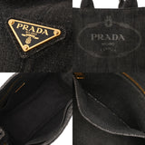 PRADA プラダ カナパ トート ミニ 2WAY ブラック レディース デニム ハンドバッグ ABランク 中古 銀蔵