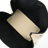 BALENCIAGA バレンシアガ ネイビーカバス S ホワイト/ブラック 339933 レディース キャンバス レザー ハンドバッグ Bランク 中古 銀蔵