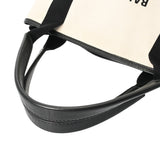 BALENCIAGA バレンシアガ ネイビーカバス S ホワイト/ブラック 339933 レディース キャンバス レザー ハンドバッグ Bランク 中古 銀蔵