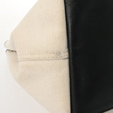 BALENCIAGA バレンシアガ ネイビーカバス S ホワイト/ブラック 339933 レディース キャンバス レザー ハンドバッグ Bランク 中古 銀蔵