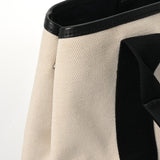 BALENCIAGA バレンシアガ ネイビーカバス S ホワイト/ブラック 339933 レディース キャンバス レザー ハンドバッグ Bランク 中古 銀蔵