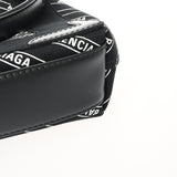 BALENCIAGA バレンシアガ ネイビーカバス XS ブラック/ホワイト 390346 レディース キャンバス レザー ハンドバッグ Aランク 中古 銀蔵