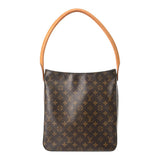 LOUIS VUITTON ルイヴィトン モノグラム ルーピング GM ブラウン M51145 レディース モノグラムキャンバス ワンショルダーバッグ Bランク 中古 銀蔵