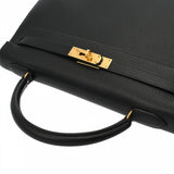 HERMES エルメス ケリー 32 外縫い 2WAY ブラック ○U刻印(1991年頃) レディース アルデンヌ ハンドバッグ ABランク 中古 銀蔵