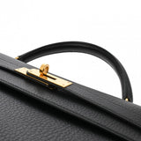 HERMES エルメス ケリー 32 外縫い 2WAY ブラック ○U刻印(1991年頃) レディース アルデンヌ ハンドバッグ ABランク 中古 銀蔵