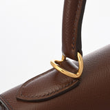HERMES エルメス ケリー 28 外縫い 2WAY ショコラ □D刻印(2000年頃) レディース ヴォーエプソン ハンドバッグ Aランク 中古 銀蔵