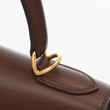 HERMES エルメス ケリー 28 外縫い 2WAY ショコラ □D刻印(2000年頃) レディース ヴォーエプソン ハンドバッグ Aランク 中古 銀蔵