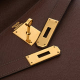 HERMES エルメス ケリー 28 外縫い 2WAY ショコラ □D刻印(2000年頃) レディース ヴォーエプソン ハンドバッグ Aランク 中古 銀蔵