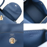 HERMES エルメス リンディ ミニ 2 ブルータイ K刻印(2025年頃) レディース ヴォースイフト ショルダーバッグ Aランク 中古 銀蔵