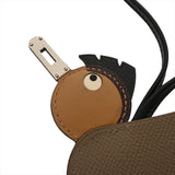 HERMES エルメス バーディチャーム エトゥープ/ナタ/ビスキュイ/ブラック シルバー金具 B刻印(2023年頃) ユニセックス ヴォーエプソン/シェーブル/ヴォースイフト/アニョーミロ チャーム 未使用 銀蔵