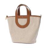 HERMES エルメス インザループ 23 エクリュ/ゴールド W刻印(2024年頃) レディース トワルアッシュ ヴォースイフト ハンドバッグ 未使用 銀蔵
