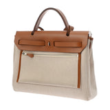 HERMES エルメス エールバッグ ジップ PM エクリュ/ゴールド B刻印(2023年頃) レディース トワルアッシュ/ヴァッシュハンター 2WAYバッグ ABランク 中古 銀蔵