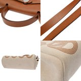 HERMES エルメス エールバッグ ジップ PM エクリュ/ゴールド B刻印(2023年頃) レディース トワルアッシュ/ヴァッシュハンター 2WAYバッグ ABランク 中古 銀蔵