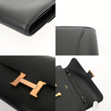 HERMES エルメス コンスタンス ロングウォレット トゥーゴー ブラック Y刻印(2020年頃) レディース ヴォーエプソン 長財布 Aランク 中古 銀蔵