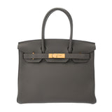 HERMES エルメス バーキン 30 エタン D刻印(2019年頃) レディース トゴ ハンドバッグ Aランク 中古 銀蔵