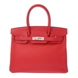 HERMES エルメス バーキン 30 ルージュガランス □O刻印(2011年頃) レディース ヴォーエプソン ハンドバッグ Bランク 中古 銀蔵