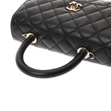 CHANEL シャネル マトラッセ トップハンドルフラップバッグ XS ブラック A92990 レディース キャビアスキン ハンドバッグ Aランク 中古 銀蔵