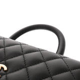 CHANEL シャネル マトラッセ トップハンドルフラップバッグ XS ブラック A92990 レディース キャビアスキン ハンドバッグ Aランク 中古 銀蔵