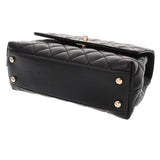 CHANEL シャネル マトラッセ トップハンドルフラップバッグ XS ブラック A92990 レディース キャビアスキン ハンドバッグ Aランク 中古 銀蔵