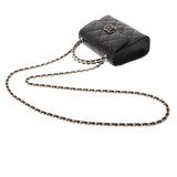 CHANEL シャネル マトラッセ チェーンクラッチバッグ ブラック AP3237 レディース キャビアスキン ショルダーバッグ Aランク 中古 銀蔵
