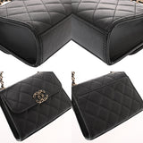 CHANEL シャネル マトラッセ チェーンクラッチバッグ ブラック AP3237 レディース キャビアスキン ショルダーバッグ Aランク 中古 銀蔵