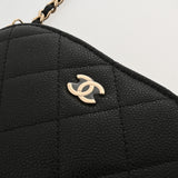 CHANEL シャネル マトラッセ タイムレスクラシック チェーンショルダー ブラック AP4000 レディース キャビアスキン ショルダーバッグ Aランク 中古 銀蔵