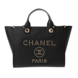 CHANEL シャネル ドーヴィル ショッピングトート 2WAY ブラック AS3257 レディース キャビアスキン ハンドバッグ Aランク 中古 銀蔵