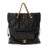 CHANEL シャネル マトラッセ ショッピングバッグ ブラック AS5315 レディース ラムスキン ハンドバッグ Aランク 中古 銀蔵