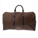 LOUIS VUITTON ルイヴィトン ダミエ キーポル 50 ブラウン N41427 ユニセックス ダミエキャンバス ボストンバッグ Aランク 中古 銀蔵