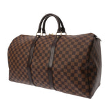 LOUIS VUITTON ルイヴィトン ダミエ キーポル 50 ブラウン N41427 ユニセックス ダミエキャンバス ボストンバッグ Aランク 中古 銀蔵
