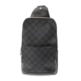 LOUIS VUITTON ルイヴィトン ダミエグラフィット アヴェニュースリングバッグ ブラック/グレー N45302 メンズ ダミエキャンバス ボディバッグ ABランク 中古 銀蔵