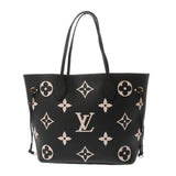 LOUIS VUITTON ルイヴィトン モノグラム ネヴァーフル MM ブラック/ベージュ M58907 ユニセックス レザー トートバッグ Aランク 中古 銀蔵