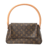 LOUIS VUITTON ルイヴィトン モノグラム ミニルーピング ブラウン M51147 レディース モノグラムキャンバス ワンショルダーバッグ Bランク 中古 銀蔵