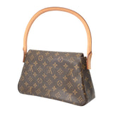LOUIS VUITTON ルイヴィトン モノグラム ミニルーピング ブラウン M51147 レディース モノグラムキャンバス ワンショルダーバッグ Bランク 中古 銀蔵