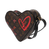 LOUIS VUITTON ルイヴィトン モノグラム サッククール フォーリンラブ レッド/ブラウン M45890 レディース モノグラムキャンバス ショルダーバッグ Aランク 中古 銀蔵