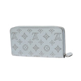 LOUIS VUITTON ルイヴィトン モノグラムマヒナ ジッピーウォレット ブルーオランプ M81643 レディース レザー 長財布 ABランク 中古 銀蔵