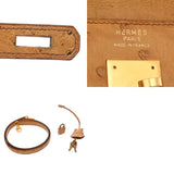 HERMES エルメス ケリー 35 外縫い 2WAY サフラン ○U刻印(1991年頃) レディース オーストリッチ ハンドバッグ Bランク 中古 銀蔵