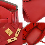 HERMES エルメス バーキン 30 ルージュカザック レディース ヴォーエプソン ハンドバッグ Aランク 中古 銀蔵