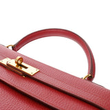 HERMES エルメス ケリー 35 外縫い ルージュヴィフ 〇Y刻印(1995年頃)　　 レディース アルデンヌ ハンドバッグ ABランク 中古 銀蔵