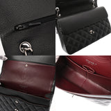 CHANEL シャネル マトラッセ チェーンショルダー 30cm Wフラップ ブラック A58600 レディース キャビアスキン ショルダーバッグ Aランク 中古 銀蔵