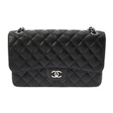 CHANEL シャネル マトラッセ チェーンショルダー 30cm Wフラップ ブラック A58600 レディース キャビアスキン ショルダーバッグ Aランク 中古 銀蔵