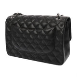 CHANEL シャネル マトラッセ チェーンショルダー 30cm Wフラップ ブラック A58600 レディース キャビアスキン ショルダーバッグ Aランク 中古 銀蔵