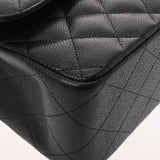 CHANEL シャネル マトラッセ チェーンショルダー 30cm Wフラップ ブラック A58600 レディース キャビアスキン ショルダーバッグ Aランク 中古 銀蔵
