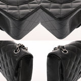 CHANEL シャネル マトラッセ チェーンショルダー 30cm Wフラップ ブラック A58600 レディース キャビアスキン ショルダーバッグ Aランク 中古 銀蔵