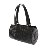 CHANEL シャネル チョコバー ブラック レディース ラムスキン ハンドバッグ Bランク 中古 銀蔵