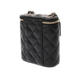 CHANEL シャネル マトラッセ ヴァニティケース ブラック レディース ラムスキン バニティバッグ 未使用 銀蔵