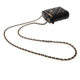 CHANEL シャネル マトラッセ ヴァニティケース ブラック レディース ラムスキン バニティバッグ 未使用 銀蔵