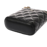 CHANEL シャネル マトラッセ ヴァニティケース ブラック レディース ラムスキン バニティバッグ 未使用 銀蔵
