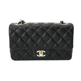 CHANEL シャネル マトラッセ ミニフラップバッグ 20 ブラック A69900 レディース ラムスキン ショルダーバッグ Aランク 中古 銀蔵